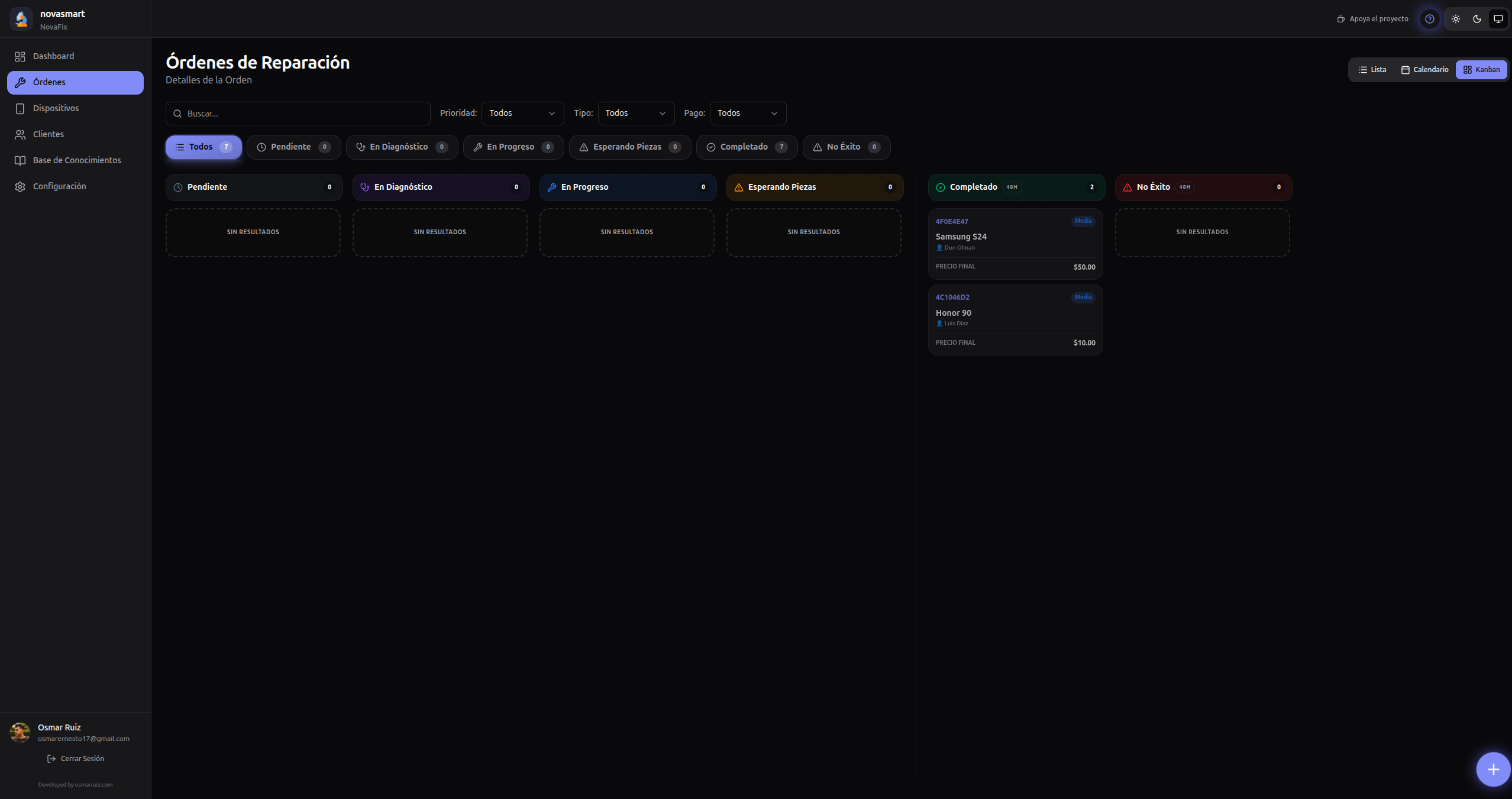 NovaFix - Software para Talleres screenshot 3